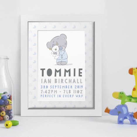 Personalised Tiny Tatty Teddy New Baby Framed Print Extra Image 1